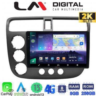 LM Digital - LM ZQ8373 GPS Οθόνη OEM Multimedia Αυτοκινήτου για HONDA CIVIC 4πορτο 2001 > 2006 (CarPlay/AndroidAuto/BT/GPS/WIFI/GPRS)