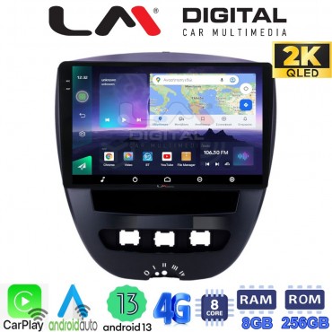 LM Digital - LM ZQ8560 GPS Οθόνη OEM Multimedia Αυτοκινήτου για Aygo & C1 & 107 '05>'14 (CarPlay/AndroidAuto/BT/GPS/WIFI/GPRS)