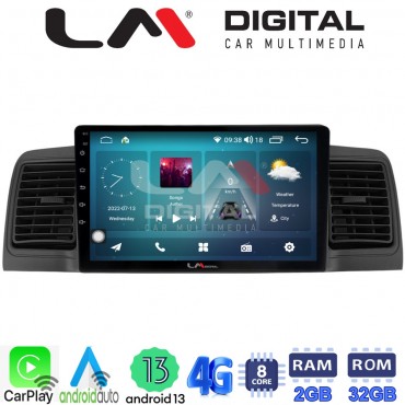 LM Digital - LM ZR8010B GPS Οθόνη OEM Multimedia Αυτοκινήτου για Toyota Corolla 2000-2007 (CarPlay/AndroidAuto/BT/GPS/WIFI/GPRS)