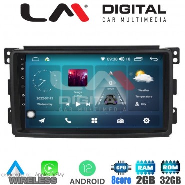 LM Digital - LM ZR8087 GPS Οθόνη OEM Multimedia Αυτοκινήτου για SMART 2007>2010 (CarPlay/AndroidAuto/BT/GPS/WIFI/GPRS)