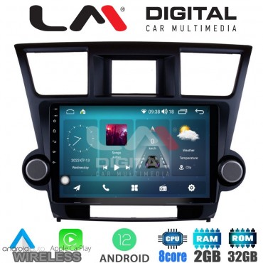 LM Digital - LM ZR8089 GPS Οθόνη OEM Multimedia Αυτοκινήτου για Toyota Highlander 2008 > 2015 (CarPlay/AndroidAuto/BT/GPS/WIFI/GPRS)