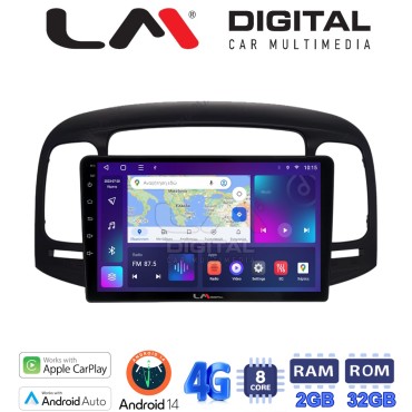 LM Digital - LM ZR8269 GPS Οθόνη OEM Multimedia Αυτοκινήτου για Hyundai Accent 2006 > 2012 (CarPlay/AndroidAuto/BT/GPS/WIFI/GPRS)