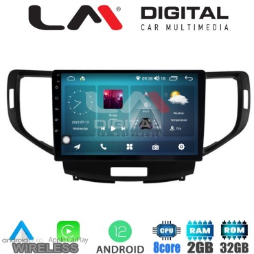 LM Digital - LM ZR8363 GPS Οθόνη OEM Multimedia Αυτοκινήτου για Honda Accord 2008 > 2013 (CarPlay/AndroidAuto/BT/GPS/WIFI/GPRS)