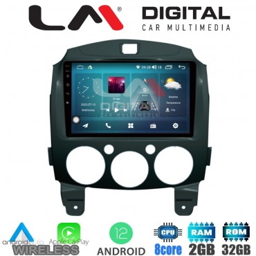 LM Digital - LM ZR8430 GPS Οθόνη OEM Multimedia Αυτοκινήτου για MAZDA 2 2007>2014 (CarPlay/AndroidAuto/BT/GPS/WIFI/GPRS)