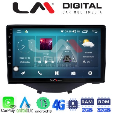 LM Digital - LM ZR8564B GPS Οθόνη OEM Multimedia Αυτοκινήτου για Toyota Aygo 2014 > Citroen C1 2014 > Peugeot 107 2014 > (CarPlay/AndroidAuto/BT/GPS/WIFI/GPRS)