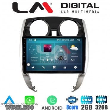 LM Digital - LM ZR8790 GPS Οθόνη OEM Multimedia Αυτοκινήτου για Nissan Note 2013 > 2020 (CarPlay/AndroidAuto/BT/GPS/WIFI/GPRS)