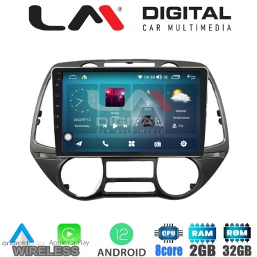 LM Digital - LM ZR8837 GPS Οθόνη OEM Multimedia Αυτοκινήτου για Hyundai i20 2008 > 2014 (CarPlay/AndroidAuto/BT/GPS/WIFI/GPRS)