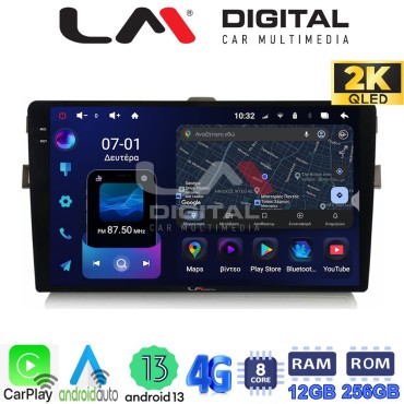 LM ZS8028 GPS Οθόνη OEM Multimedia Αυτοκινήτου για Toyota Auris 2007 > 2012  (CarPlay/AndroidAuto/BT/GPS/WIFI/GPRS)