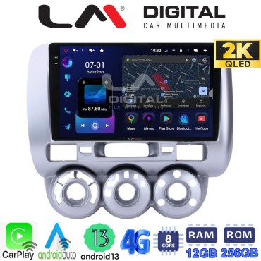 LM ZS8730 GPS Οθόνη OEM Multimedia Αυτοκινήτου για HONDA JAZZ 2002>2009 (CarPlay/AndroidAuto/BT/GPS/WIFI/GPRS)