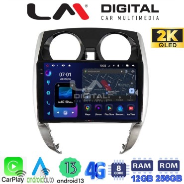 LM ZS8790 GPS Οθόνη OEM Multimedia Αυτοκινήτου για Nissan Note 2013 > 2020 (CarPlay/AndroidAuto/BT/GPS/WIFI/GPRS)