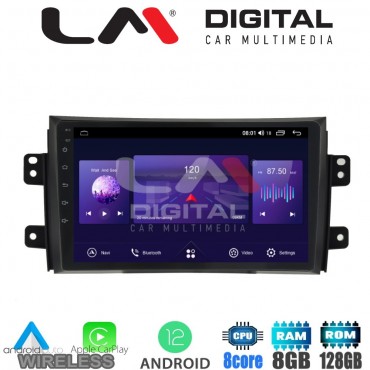 LM Digital - LM ZT8446 GPS Οθόνη OEM Multimedia Αυτοκινήτου για FIAT SEDICI & SUZUKI SX4 2005-2013 (CarPlay/AndroidAuto/BT/GPS/WIFI/GPRS)