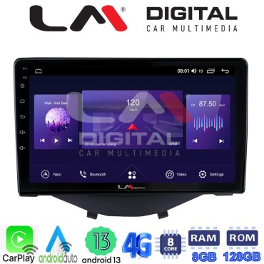 LM Digital - LM ZT8564B GPS Οθόνη OEM Multimedia Αυτοκινήτου για Toyota Aygo 2014 > Citroen C1 2014 > Peugeot 107 2014 > (CarPlay/AndroidAuto/BT/GPS/WIFI/GPRS)