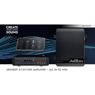 A894DSP 8.1-channel DSP-Amplifier with 8 x 75 W RMS