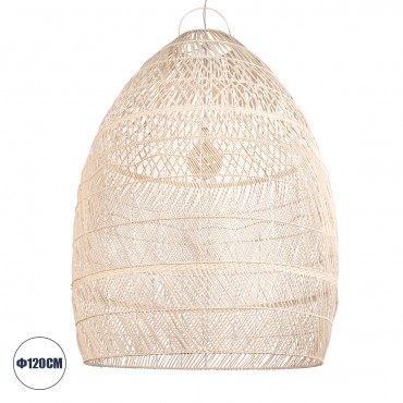 GLOBOSTAR® MALIBU 01813 Boho Κρεμαστό Φωτιστικό Οροφής με Ντουί 1 x E27 AC 220-240V IP20 - Μπεζ - Μ120 x Π120 x Υ156cm