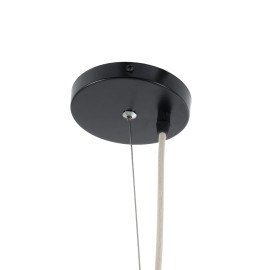 GloboStar® KENTUCKY 01886 Vintage Κρεμαστό Φωτιστικό Πλέγμα Μονόφωτο 1 x E27 IP20 Λευκό Μέταλλο - Μ90 x Π90 x Υ150cm