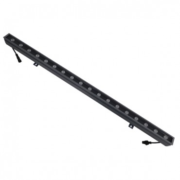 GLOBOSTAR® WASHER-MOZA 05107 Μπάρα Φωτισμού Wall Washer LED 24W 2400lm 10-30° DC 24V Αδιάβροχο IP66 RGB Dimmable - Γκρι Ανθρακί - Μ100 x Π4 x Υ5cm - 3 Χρόνια Εγγύηση
