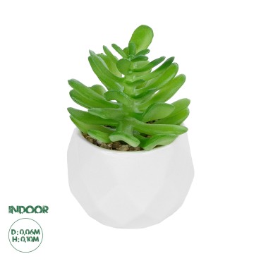 GloboStar® Artificial Garden SUCCULENT CRASSULA POTTED PLANT 20986 Διακοσμητικό Φυτό Κρασούλα Φ6 x Υ10cm