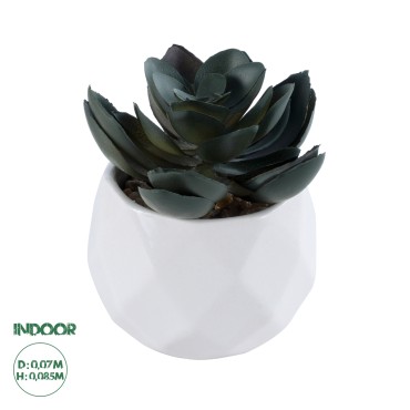 GloboStar® Artificial Garden SUCCULENT ECHEVERIA 20990 Διακοσμητικό Φυτό Παχύφυτο Εχεβέρια Υ8.5cm