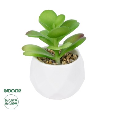 GloboStar® Artificial Garden SUCCULENT KALANCHOE POTTED PLANT 20995 Διακοσμητικό Φυτό Καλαχόη  Φ8 x Υ10cm