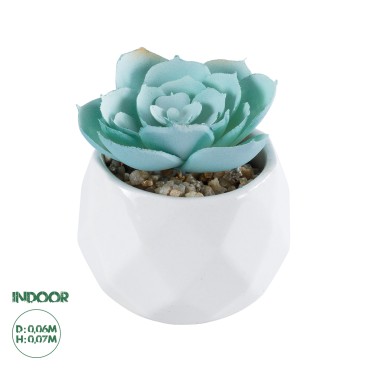 GloboStar® Artificial Garden SUCCULENT ECHEVERIA 20996 Διακοσμητικό Φυτό Παχύφυτο Εχεβέρια Υ7cm