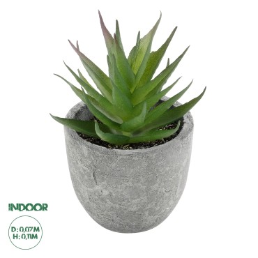 GloboStar® Artificial Garden SUCCULENT ALOE 21010 Διακοσμητικό Φυτό Παχύφυτο Αλόη Υ11cm