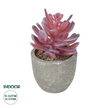 GloboStar® Artificial Garden SUCCULENT CRASSULA POTTED PLANT 21015 Διακοσμητικό Φυτό Κρασούλα  Φ7 x Υ11,5cm