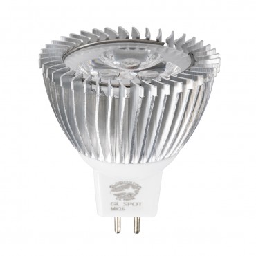 GloboStar® 76020 Σποτ LED GU5.3 MR16 3W 300lm 30° DC 12V IP20 Φ5 x Υ5.2cm Ψυχρό Λευκό 6000K - 2 Χρόνια Εγγύηση