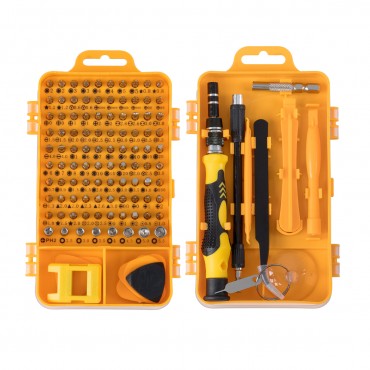 GloboStar® 79998 Επαγγελματικό Mini Σετ Εργαλείων 115 Εξαρτημάτων σε 1 DIY Tool Kit - Για Επισκευές iPhone,Samsung κλπ Κινητά Τηλέφωνα - PC - Laptop - Xbox - Ρολογιών - Οπτικά - Γυαλιά και Γενικών Μικρόεπισκευών Λεπτομέρειας με Μαγνητικό Κα