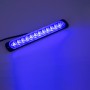 GloboStar® 85268 PRO Series Μπάρα Σήμανσης Οχήματος Αστυνομίας για Αυτοκίνητα & Φορτηγά 10 Προγραμμάτων Φωτισμού STROBE LED SMD 3030 15W DC 12-24V Αδιάβροχη IP65 Μπλε