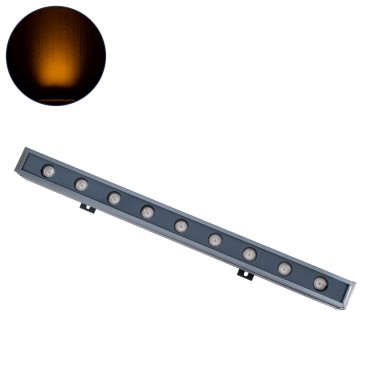 GLOBOSTAR® WASHER-NAIA 90171 Μπάρα Φωτισμού Wall Washer LED 9W 945lm 30° DC 24V Αδιάβροχο IP65 Πορτοκαλί 2200K Dimmable - Γκρι Ανθρακί - Μ50 x Π4 x Υ5cm - 3 Χρόνια Εγγύηση