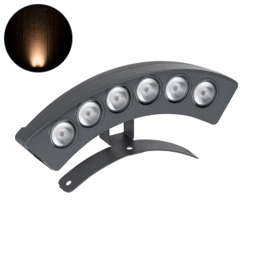 GloboStar® TREELIGHT-PLANTE 90455 Κυρτή Μπάρα Φωτισμού Wall Washer Ειδική για Φυτά - Δέντρα LED 6W 630lm 15° DC 24V Αδιάβροχο IP67 Μ18 x Π3.5 x Υ7cm Αρχιτεκτονικό Πορτοκαλί 2200K - Γκρι Ανθρακί - 3 Years Warranty