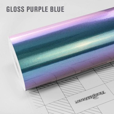 CK892G CHAMELEON METALLIC VINYL WRAP Gloss Purple Blue Chameleon Metallic